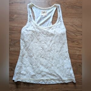 Hollister White Lace Tank Top